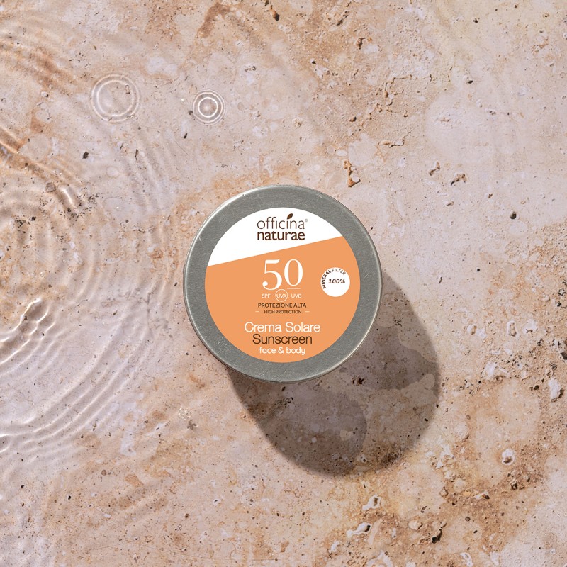 SPF 50 Sunscreen in aluminium jar