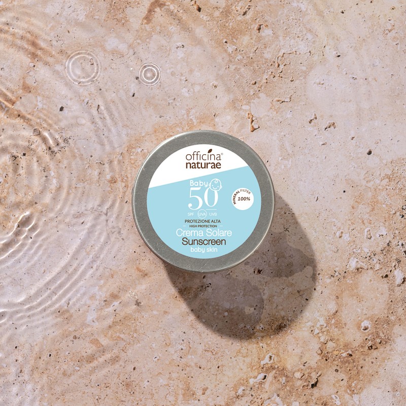 SPF 50 Baby Sunscreen in aluminium jar